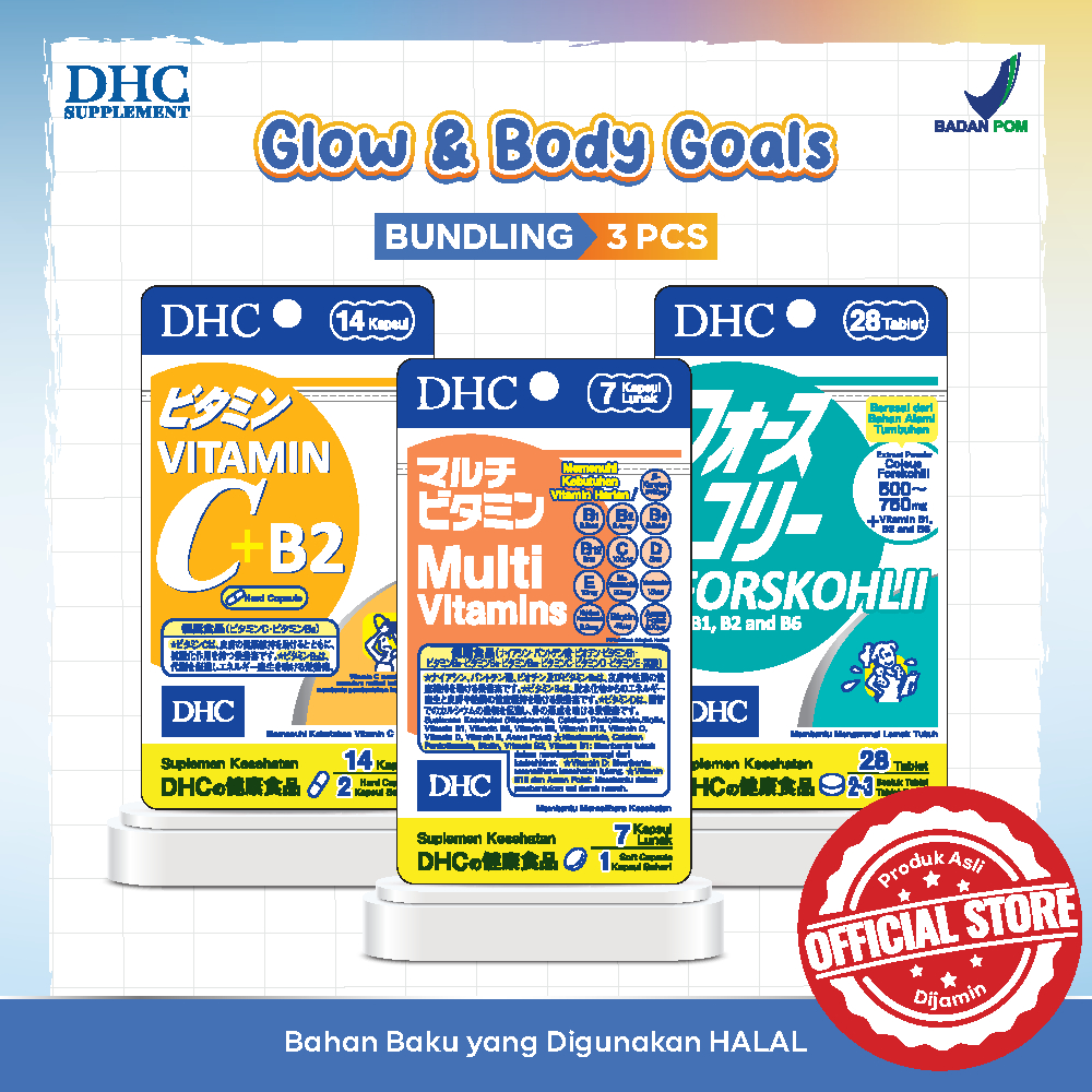 Paket Bundling DHC Vitamin C, DHC Multi Vitamins, DHC Forskohlii