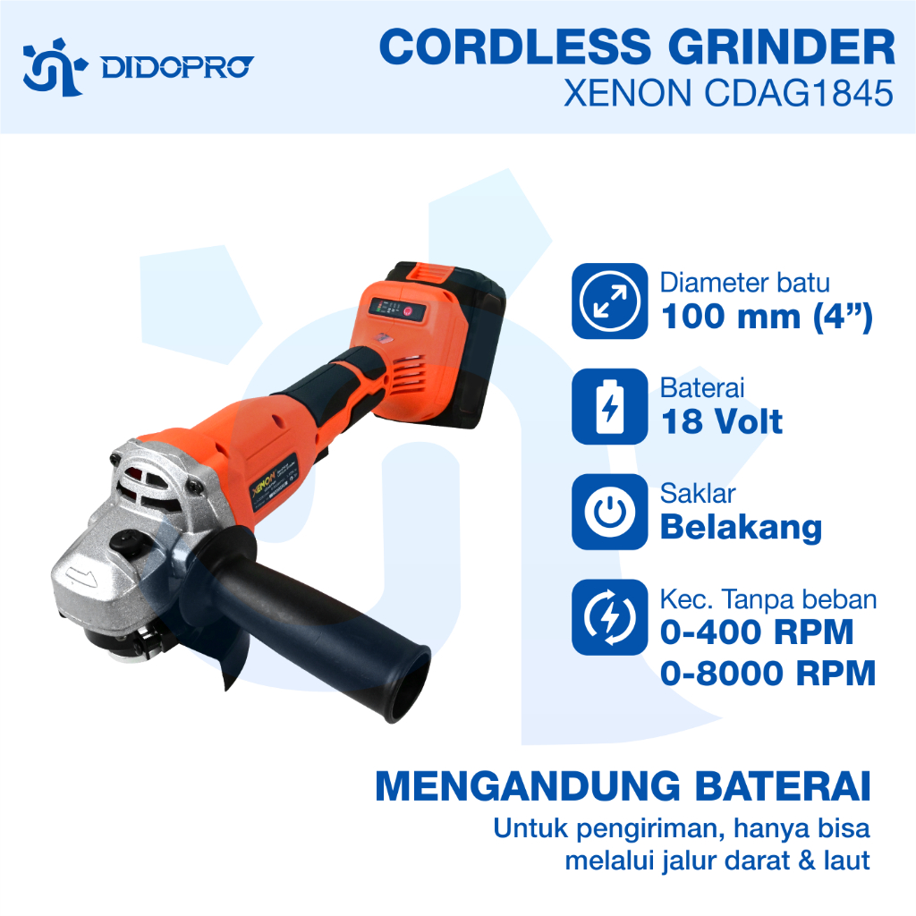 Gerinda Baterai Cordless 18Volt Xenon CDAG1845