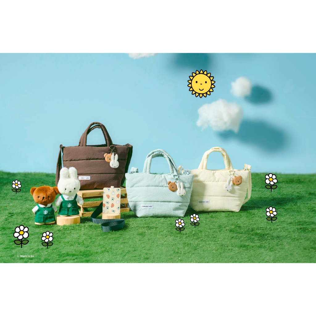 Miffy Starbucks Small Puffer Tote Bag tas selempang sekolah hadiah