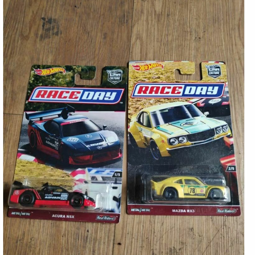 hot wheels race day set Acura NSX Mazda rx3 ban karet premium bkn 962 Honda Civic 911 993 gt2 gt3 RX