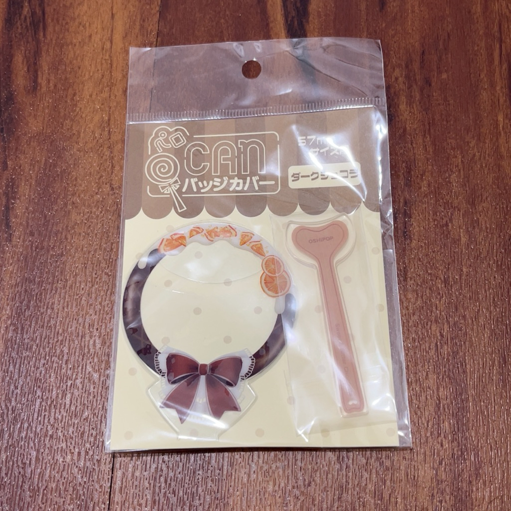 Can Badge Holder untuk oshikatsu hagoromo seria daiso acrylic standee sleeve wand tongkat pin 57mm