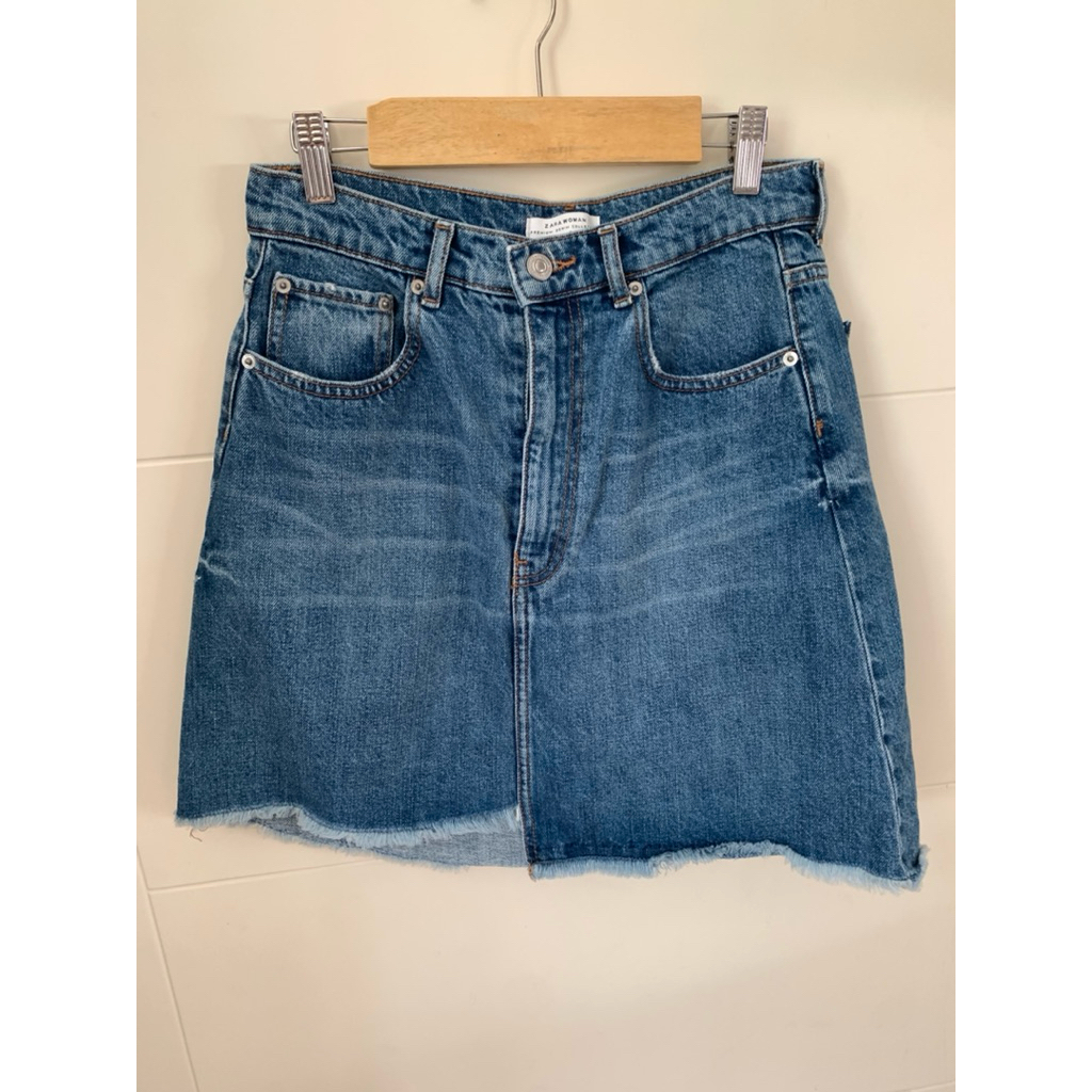 Preloved Zara Jeans Skirt-M-Original