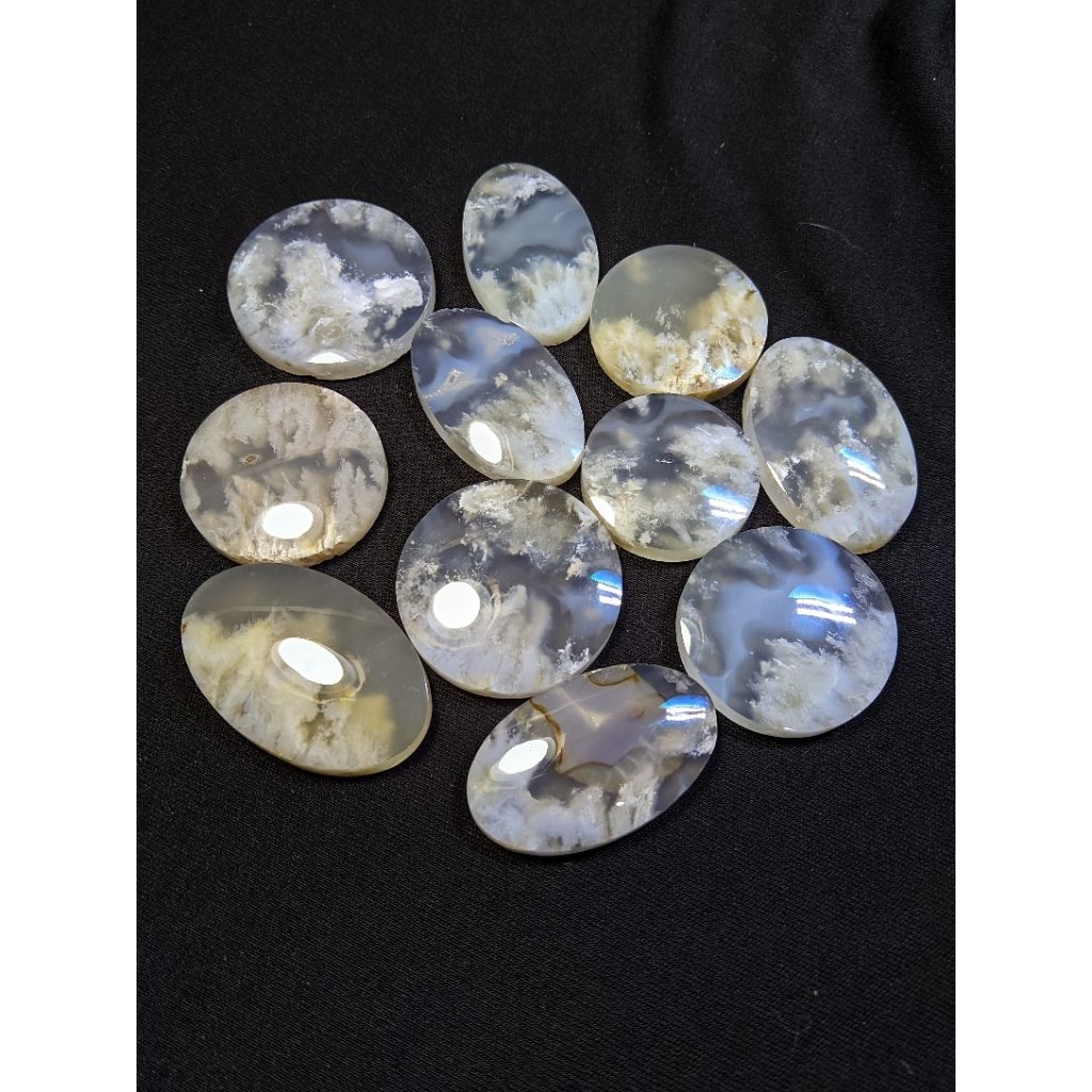 batu seam agate , batu akik salju, snow agate