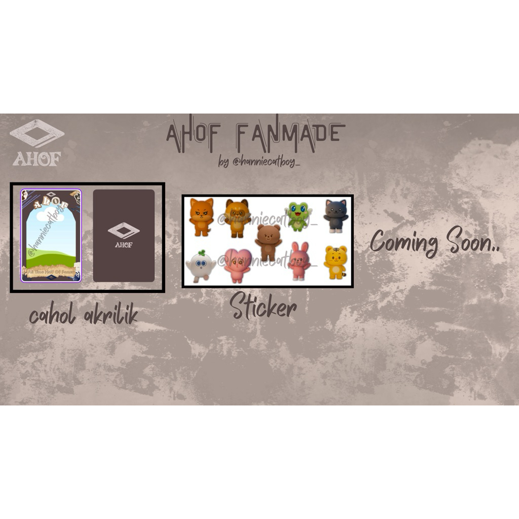 [PO] AHOF Card Holder Cahol Fanmade+Sticker AHOF by @hanniecatboy_