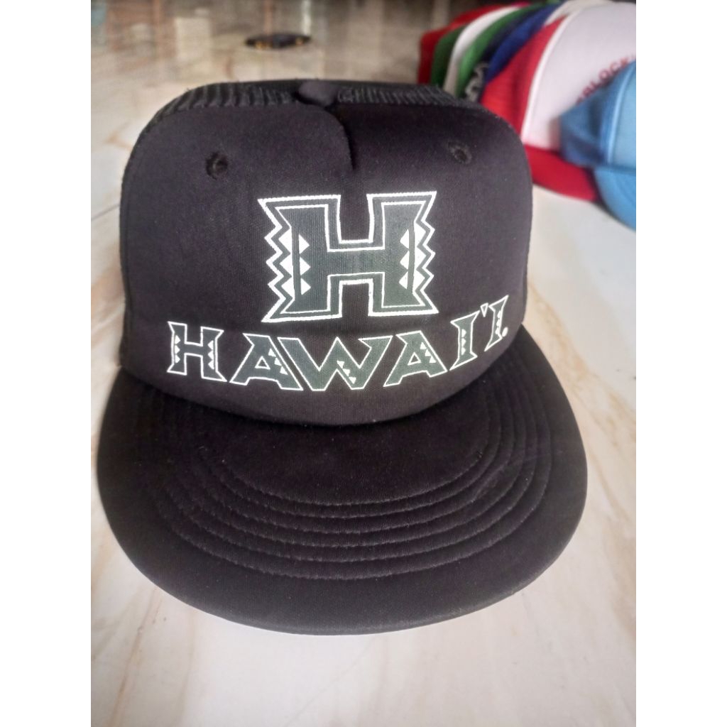 Original Hawai Topi Vintage Trucker Snapback Ropehad Jaring