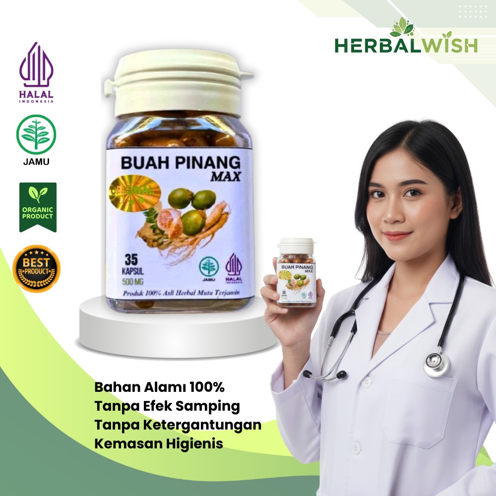 TERBARU Kapsul Buah Pinang Muda MAX Isi 50 Original Herbal