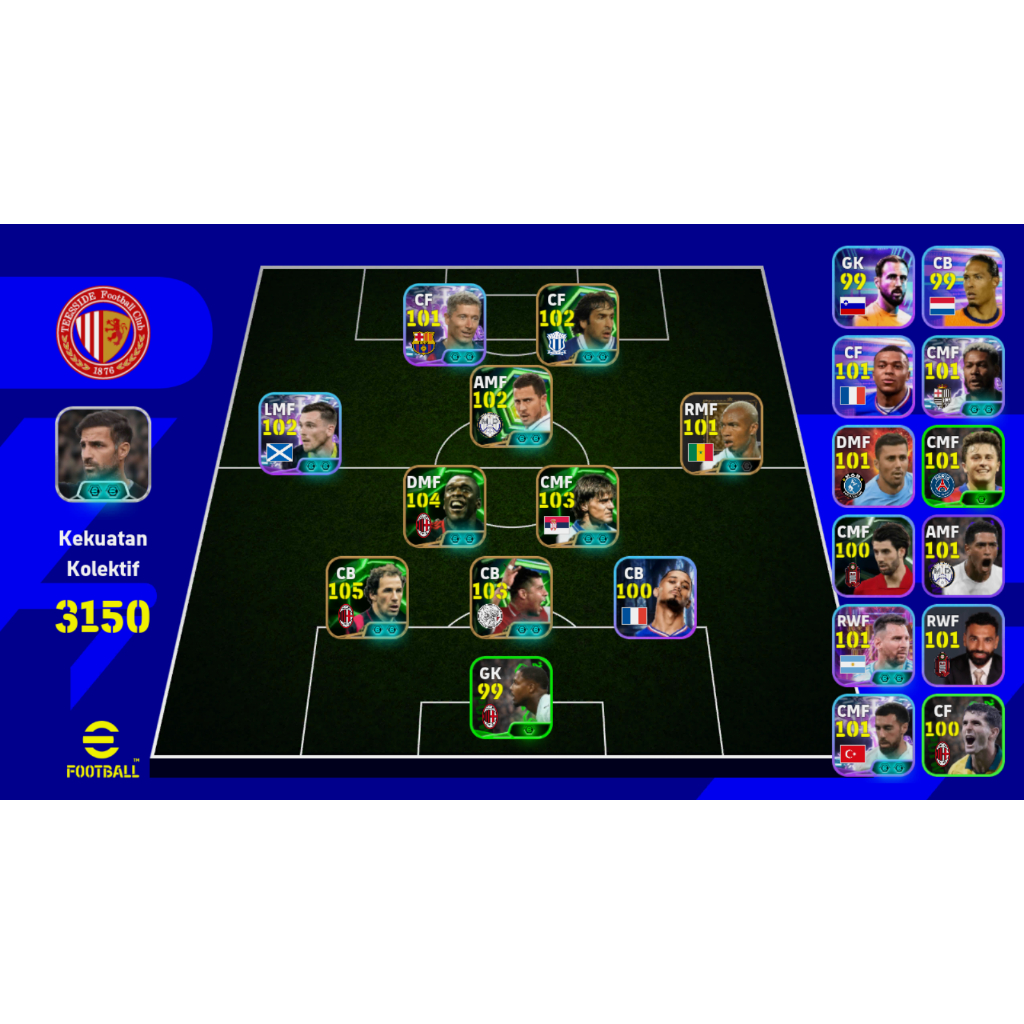 Akun efootball mobile 2026 Seedorf Baressi, spek merata