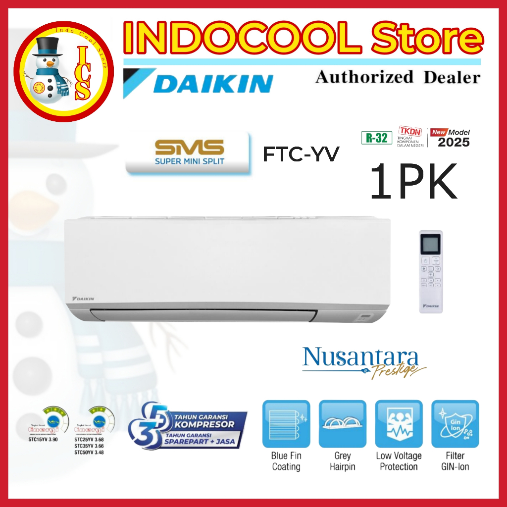 Ac Daikin Split 1PK FTC25-YV Standard - R32