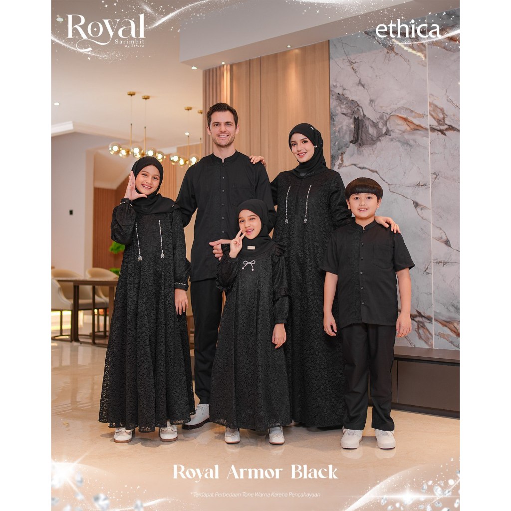 SARIMBIT KELUARGA 2026  ETHICA ROYAL ARMOR BLACK Kagumi 374, Kahfi 396, Kagumi Kids 201