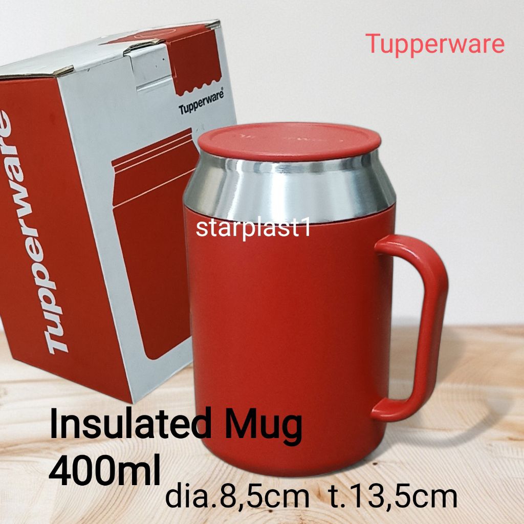 Insulated Mug 400ml Tupperware | Warna Merah