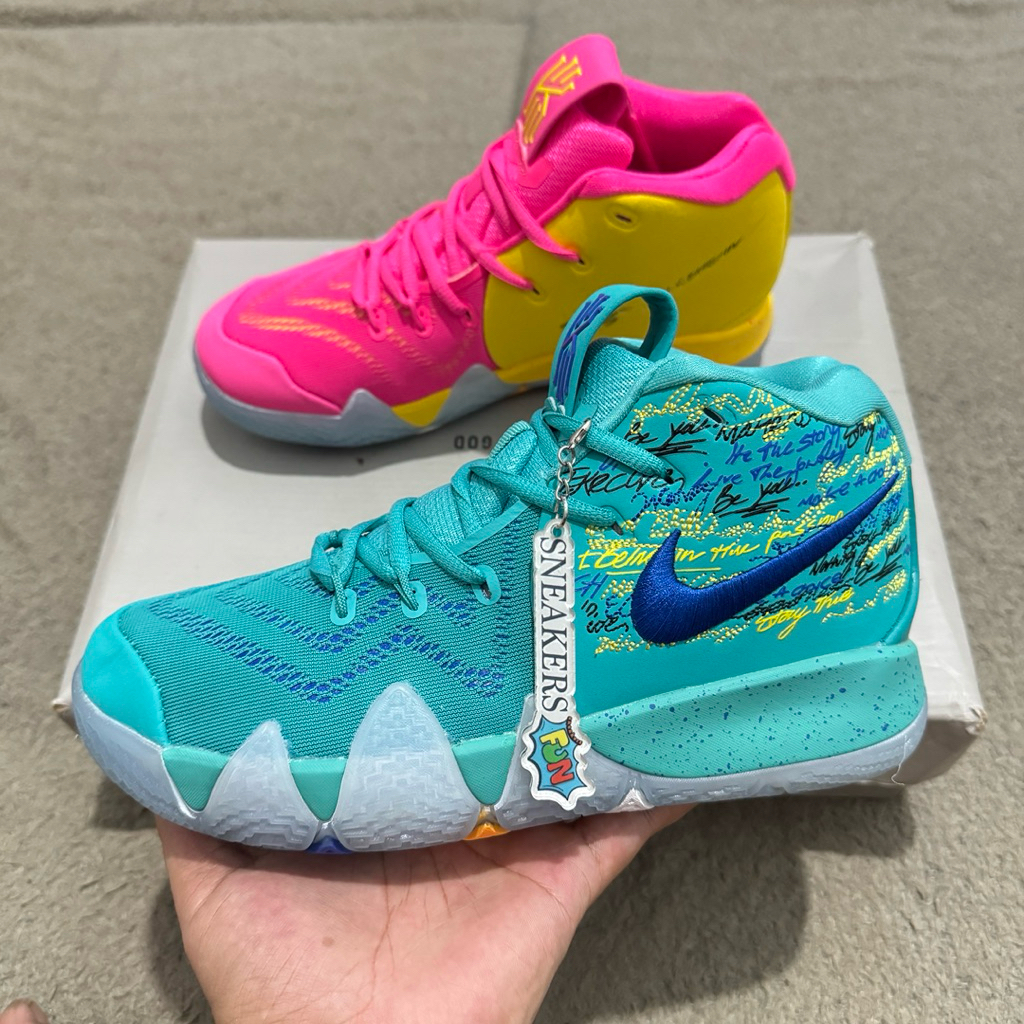 Best Deals Sepatu Basket Kyrie 4 Nba 2K18 Teal Pink Premium Original