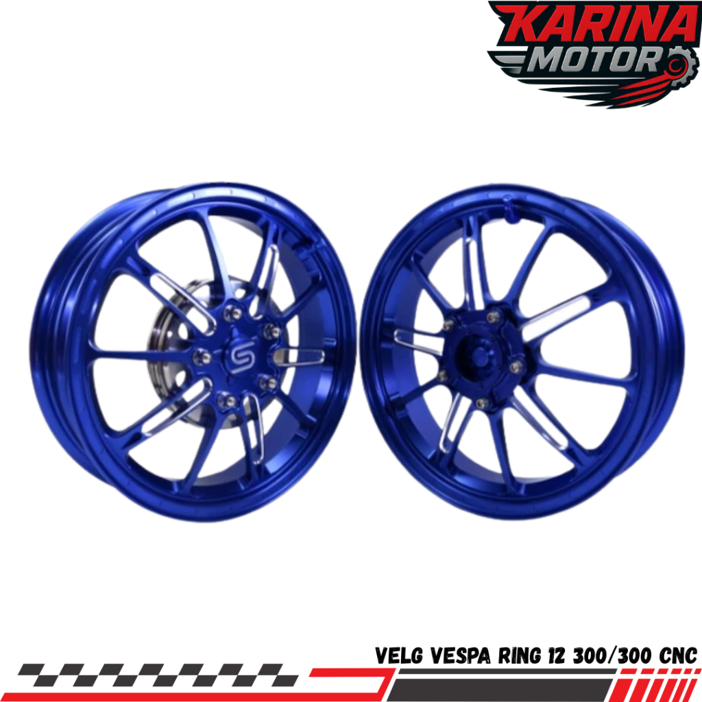 Velg Pelek Vespa Ring 12 300/300 CNC - Scarlet Racing