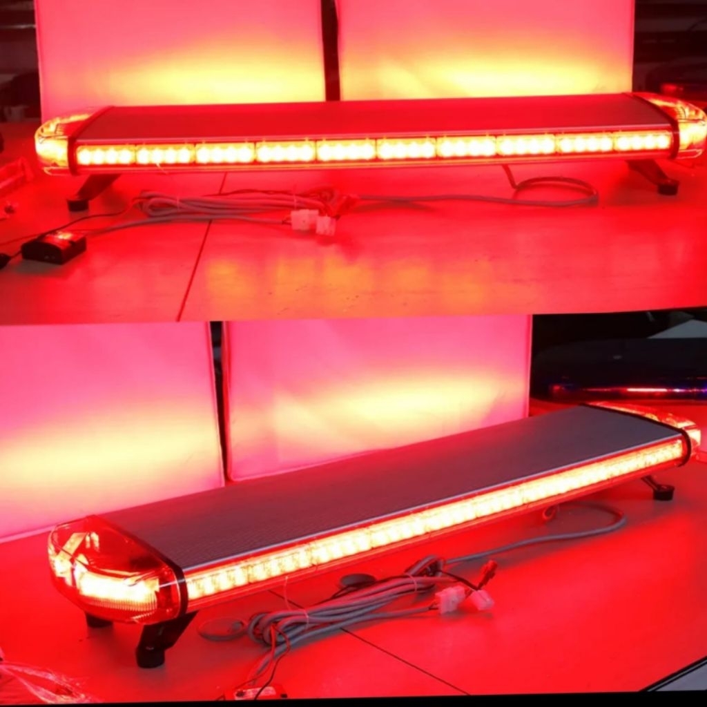 Lampu light bar slim led 120cm 24V warna led merah