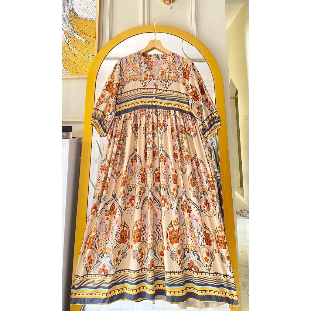 HOME DRESS MIDI DRESS DASTER RAYON PREMIUM ONE SET