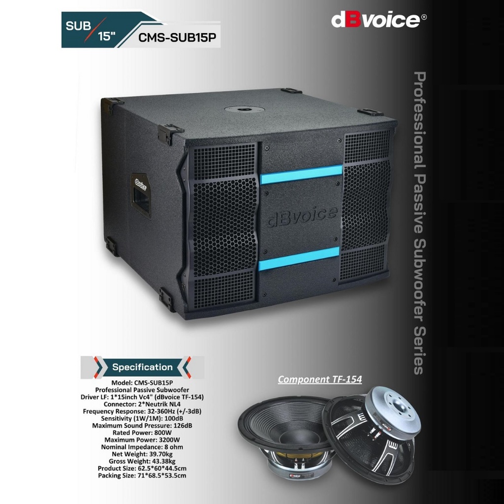 Subwoofer Pasif dbvoice CMS SUB15P Original 15 inch Sub Passive DBVOICE CMS-SUB15P