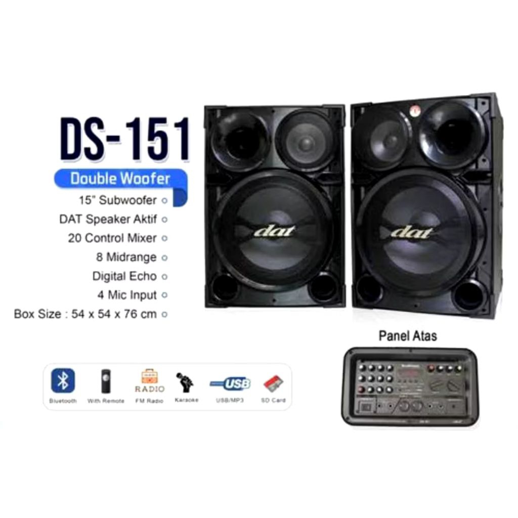 DAT Speaker Active Bluetooth 15 Inch DX-151