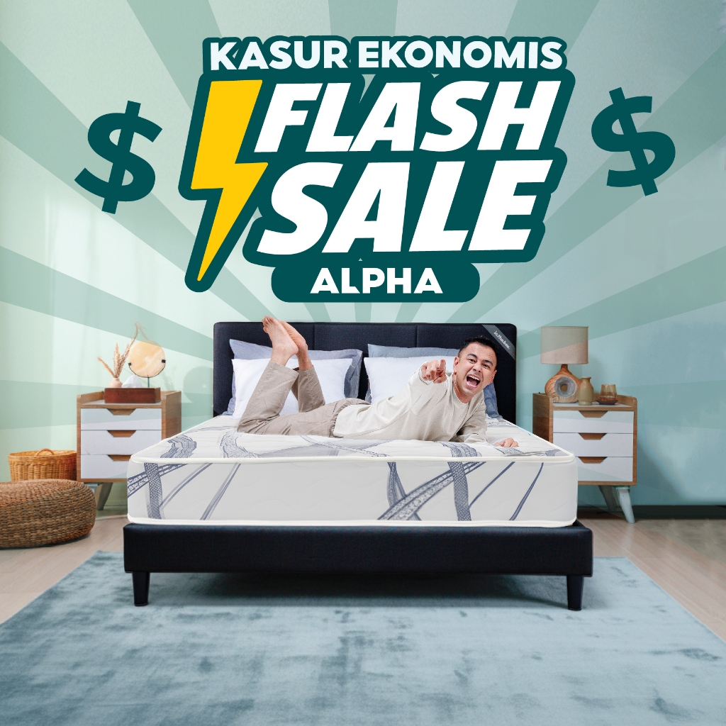 Kasur Spring and Foam IN THE BOX Alpha - Free Bantal Garansi 10 Tahun