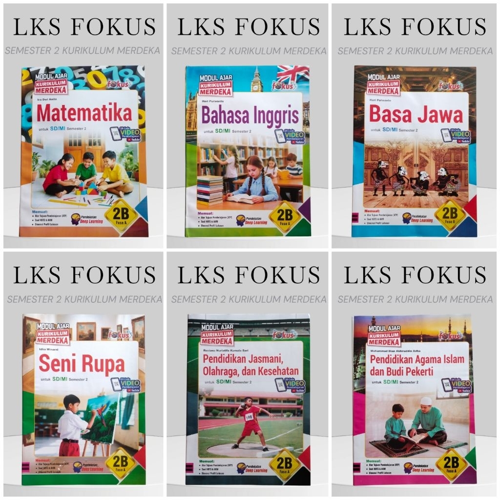 LKS FOKUS KELAS 2 SD SEMESTER 2 KURIKULUM MERDEKA LKS SD MI MATEMATIKA PANCASILA INDONESIA