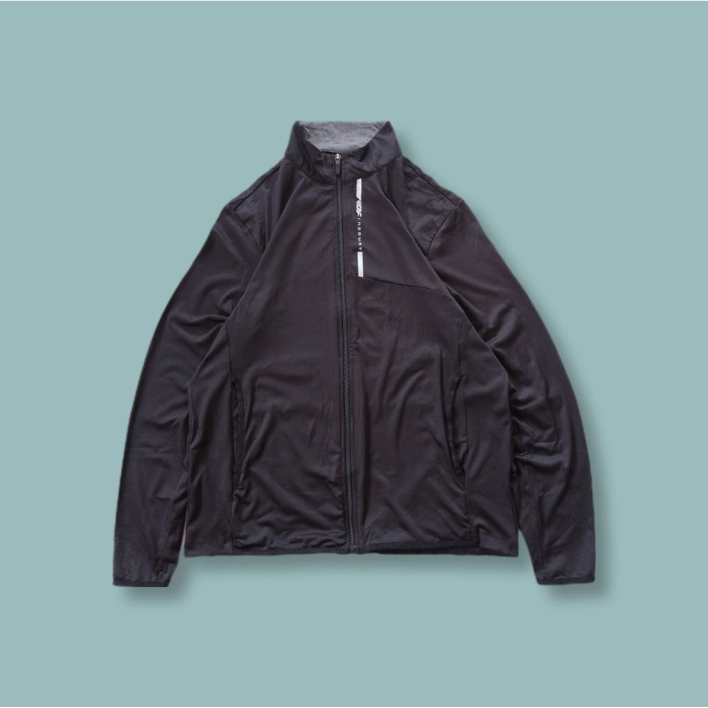 Jaket Tracktop Olahraga Lecaf In Court Hitam Second L