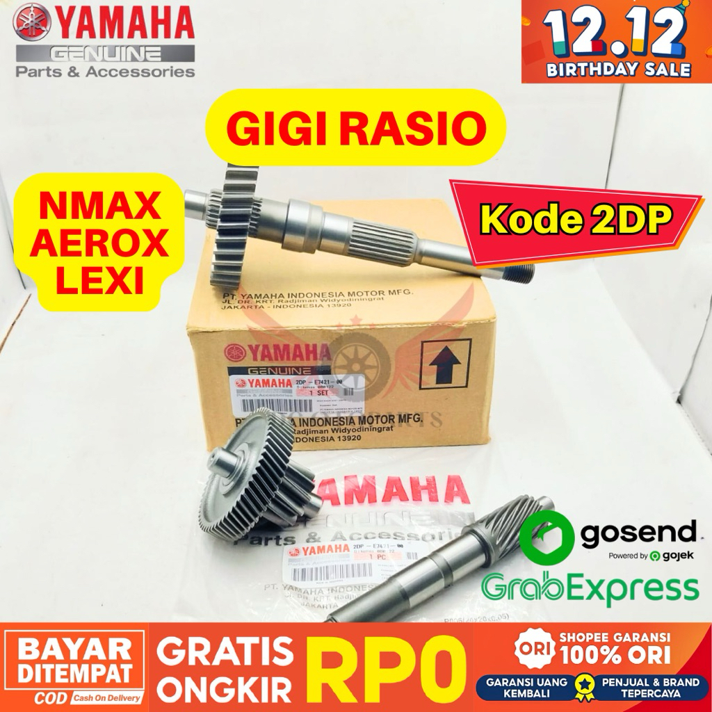 2DP GIGI RASIO NMAX ORIGINAL YAMAHA GENUINE PARTS, GIGI RASIO ORIGINAL AEROX OLD, GIGI GARDAN NMAX, 