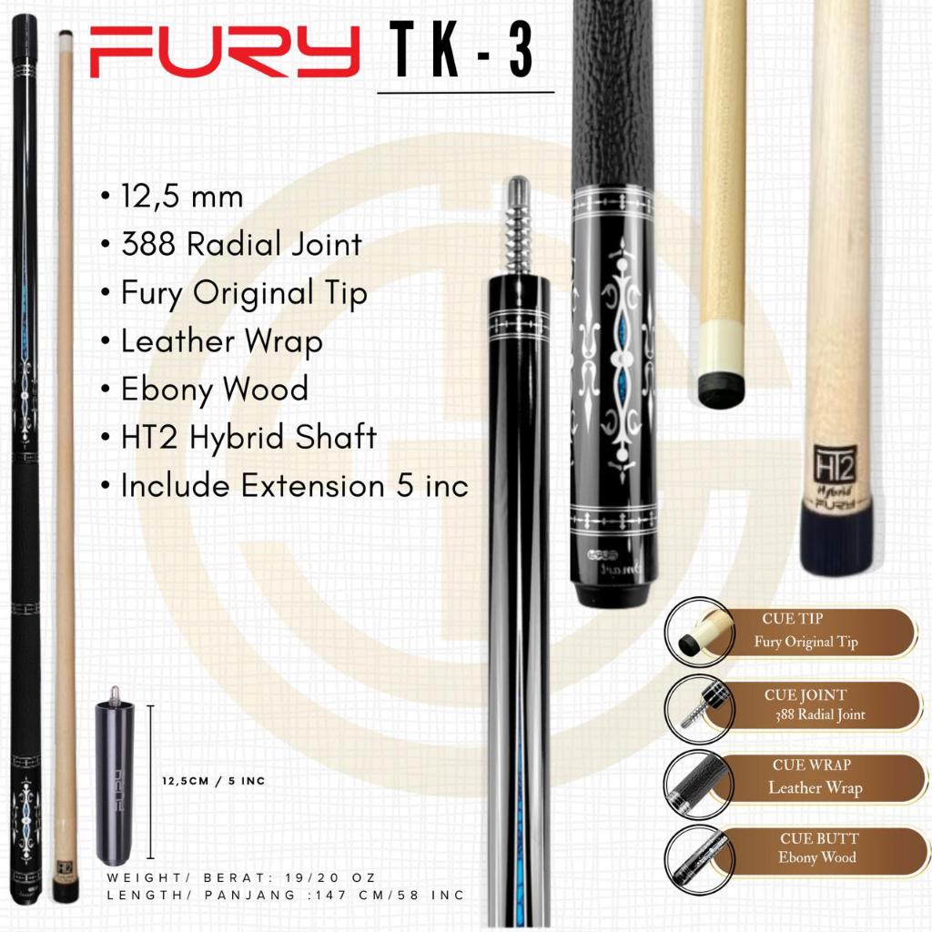 Fury TK-3 HT2 Hybrid Shaft New - Stick Billiard Play