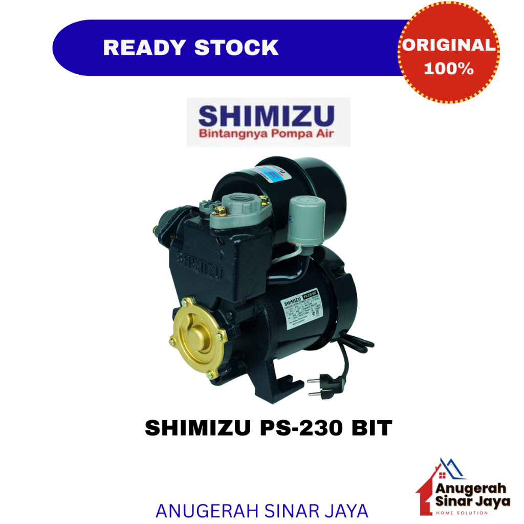 Pompa Air Shimizu PS-230 BIT Otomatis / Pompa Pendorong Otomatis Shimizu / Pompa Pendorong