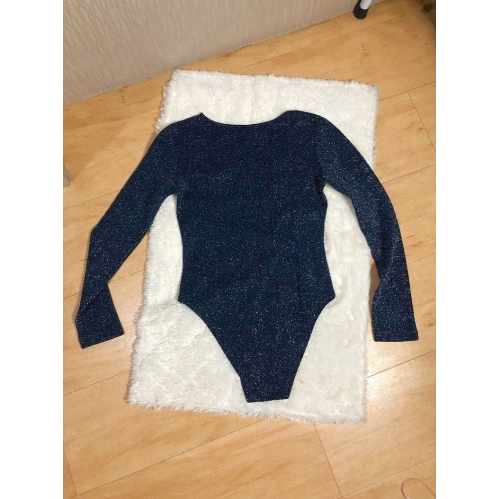 FREE GIRL bodysuit glitter mewah overall wanita korean style preloved like new y2k