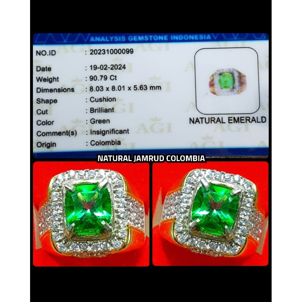 natural batu permata jamrud colombia kelas kontes ya