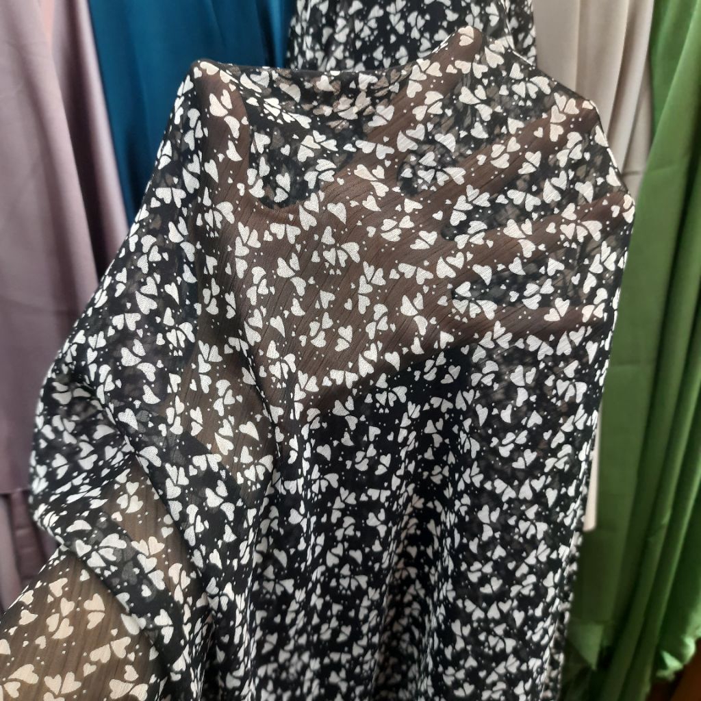 kain sifon motif | Harga/0,5 m | kain sifon meteran | kain chiffon premium | bahan sifon motif bunga
