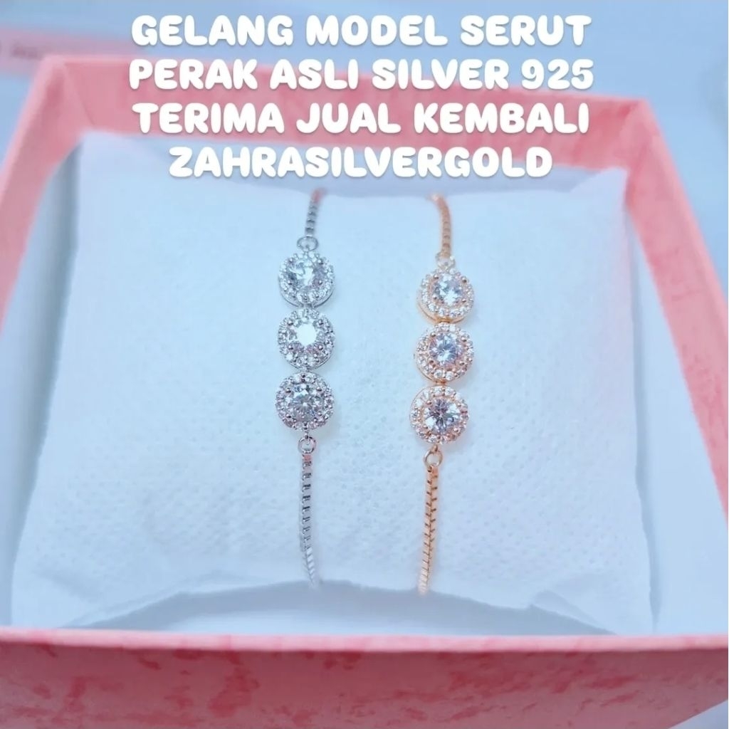 Gelang Serut PERAK Asli Silver 925 (Terima Jual Kembali)