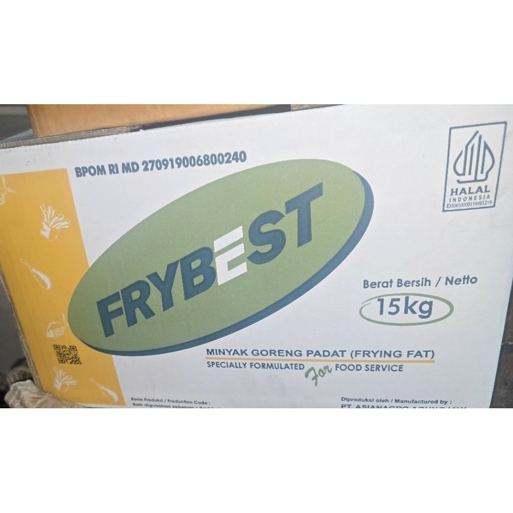 Frybest Minyak Goreng Padat 1kg - Hasil Gorengan Kering & Renyah fry best frying fat minyak padat mi