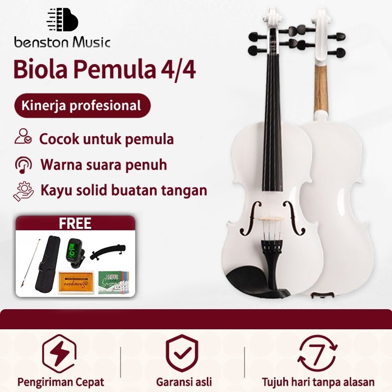 Benston Music- 4/4 biola untuk dewasa, anak-anak, dan remaja /alat musik gesek /biola anak /biola re