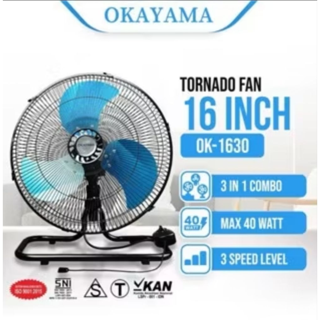 Kipas Angin Tornado 16 Inch Okayama 2in1 OK-1630