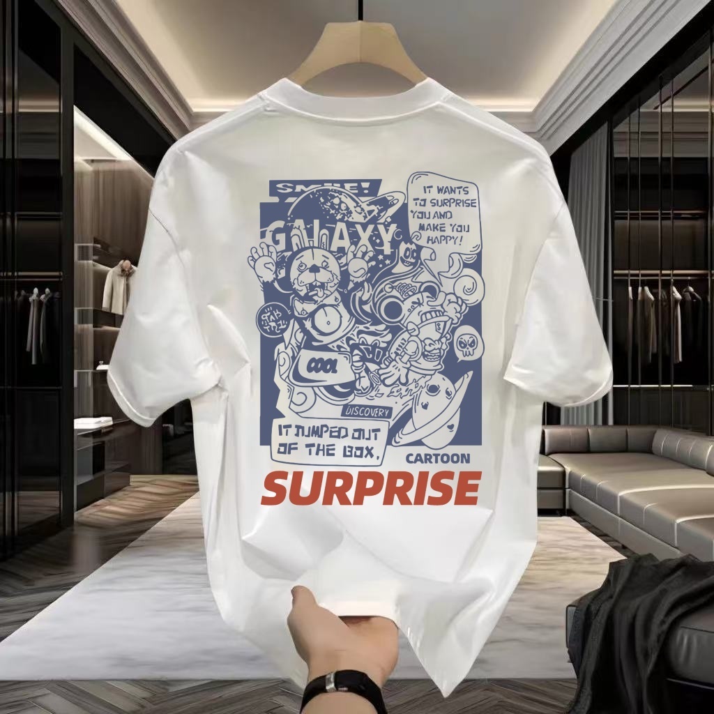 COD Kaos Pendek Gaya Trendi dengan Desain Lukisan, Model Terbaru, Berdesain Motif Kreatif.