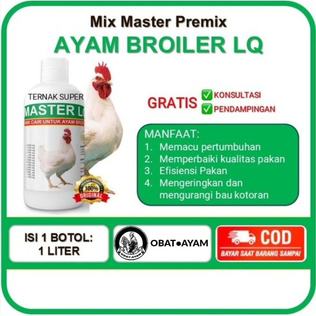 MIX MASTER PREMIX LQ BROILER Suplemen Ayam