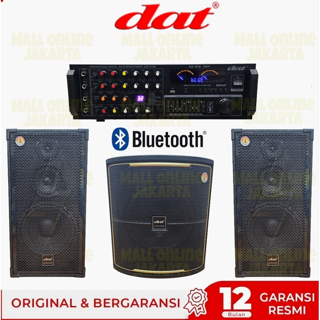 Paket karaoke dat 10 inch sound system subwoofer aktif 12 inch bluetooth