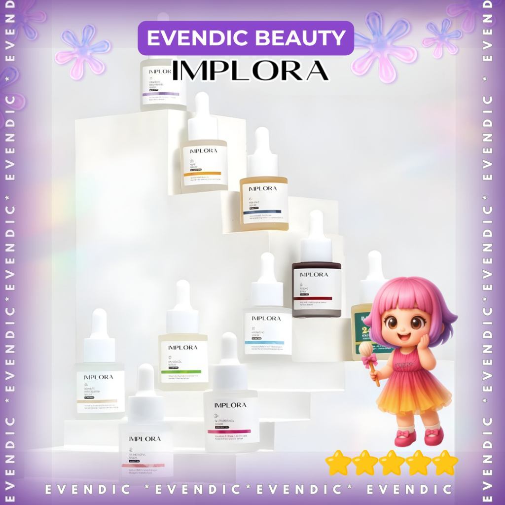 SERUM IMPLORA / IMPLORA FACE SERUM / IMPLORA SERUM WAJAH ORIGINAL PEELING LUMINOUS SCARLET ACNE MIDN