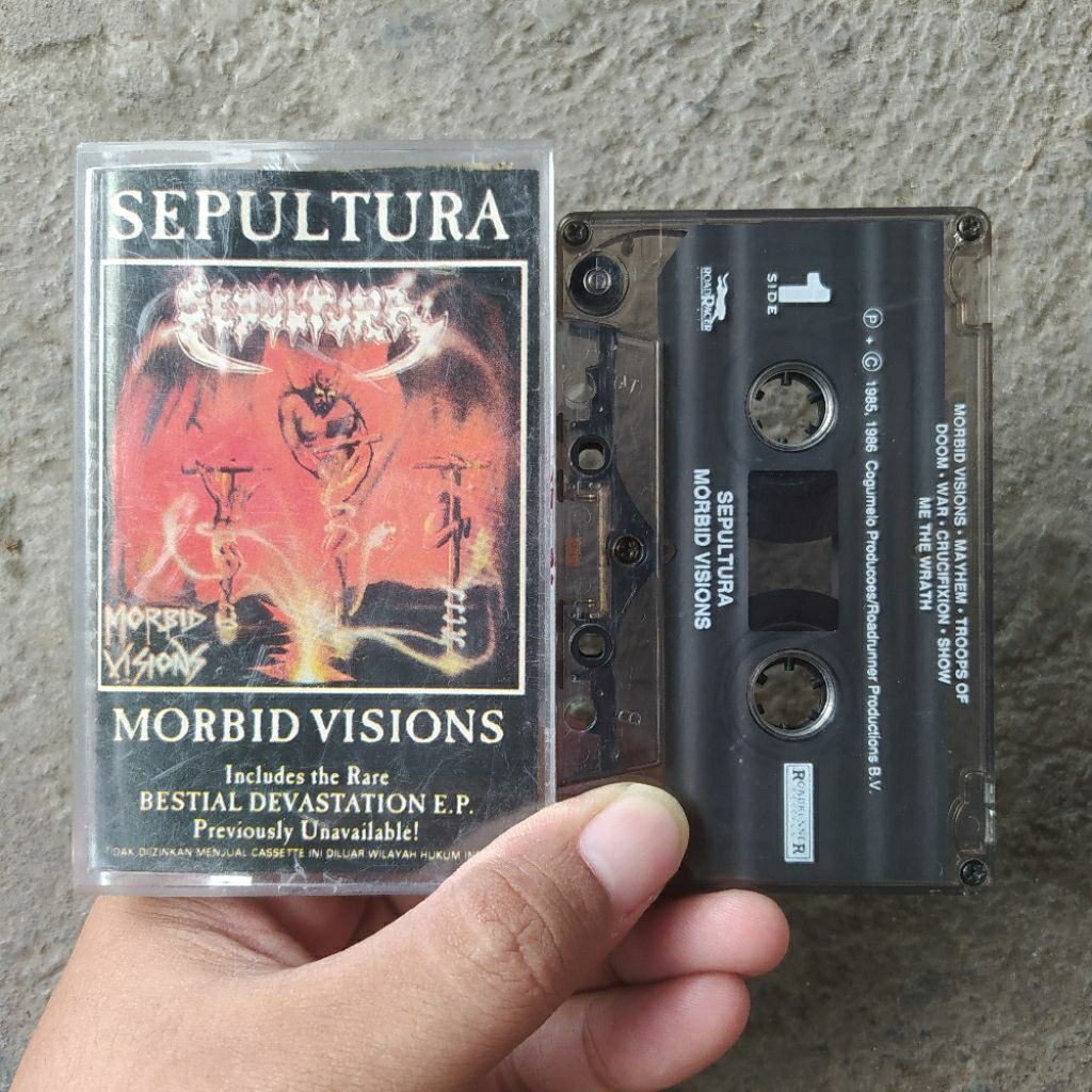 Kaset Pita Sepultura - Morbid Visions & Bestial Devestation E. P