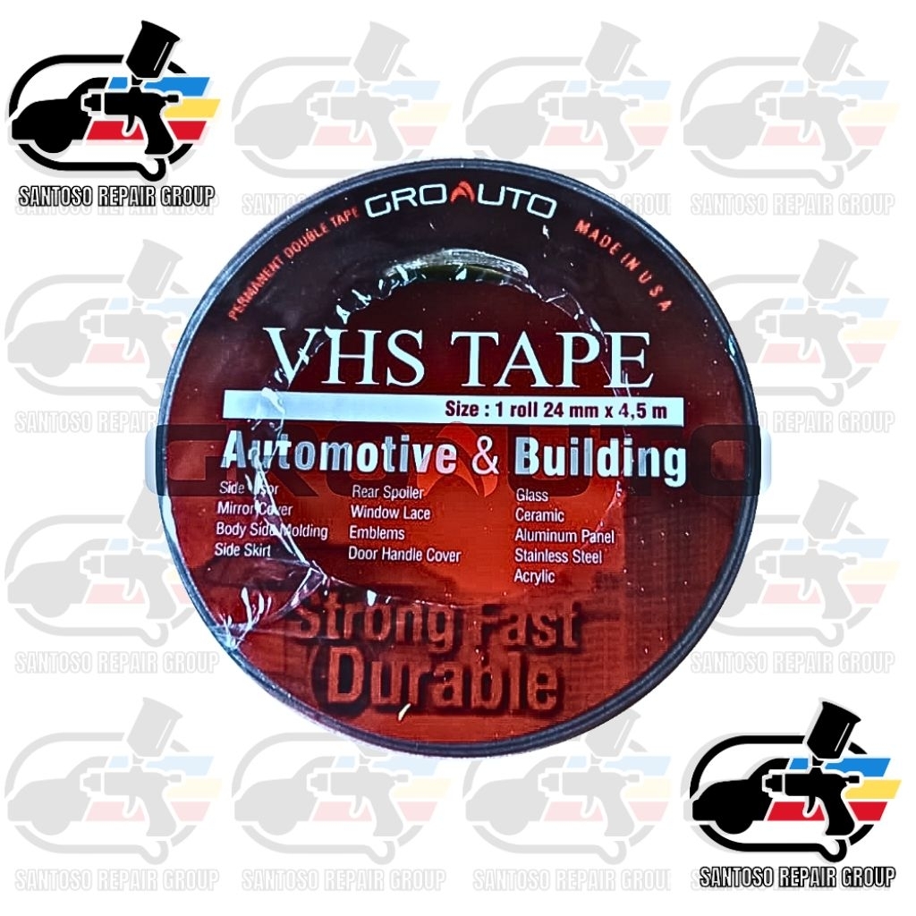 DOUBLE TAPE BUSA VHS GROAUTO/ DOUBLE TAPE GRO AUTO VHS U.S.A 24mm x 4.5m