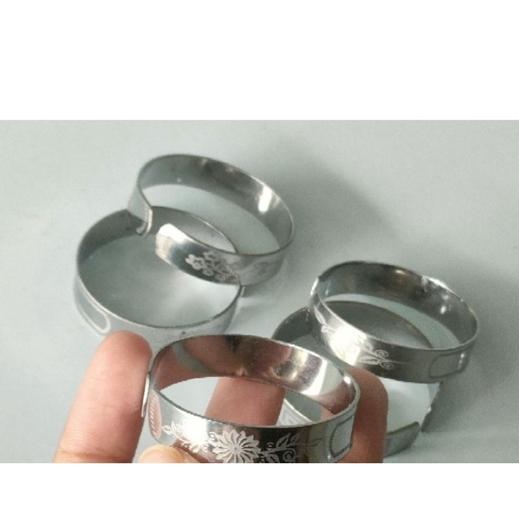 GELANG BAYI BESI PUTIH 100% ORI GELANG BESI PUTIH UKIRAN NAGA DAN UKIRAN BUNGA FREE  UKIR NAMA TIDAK