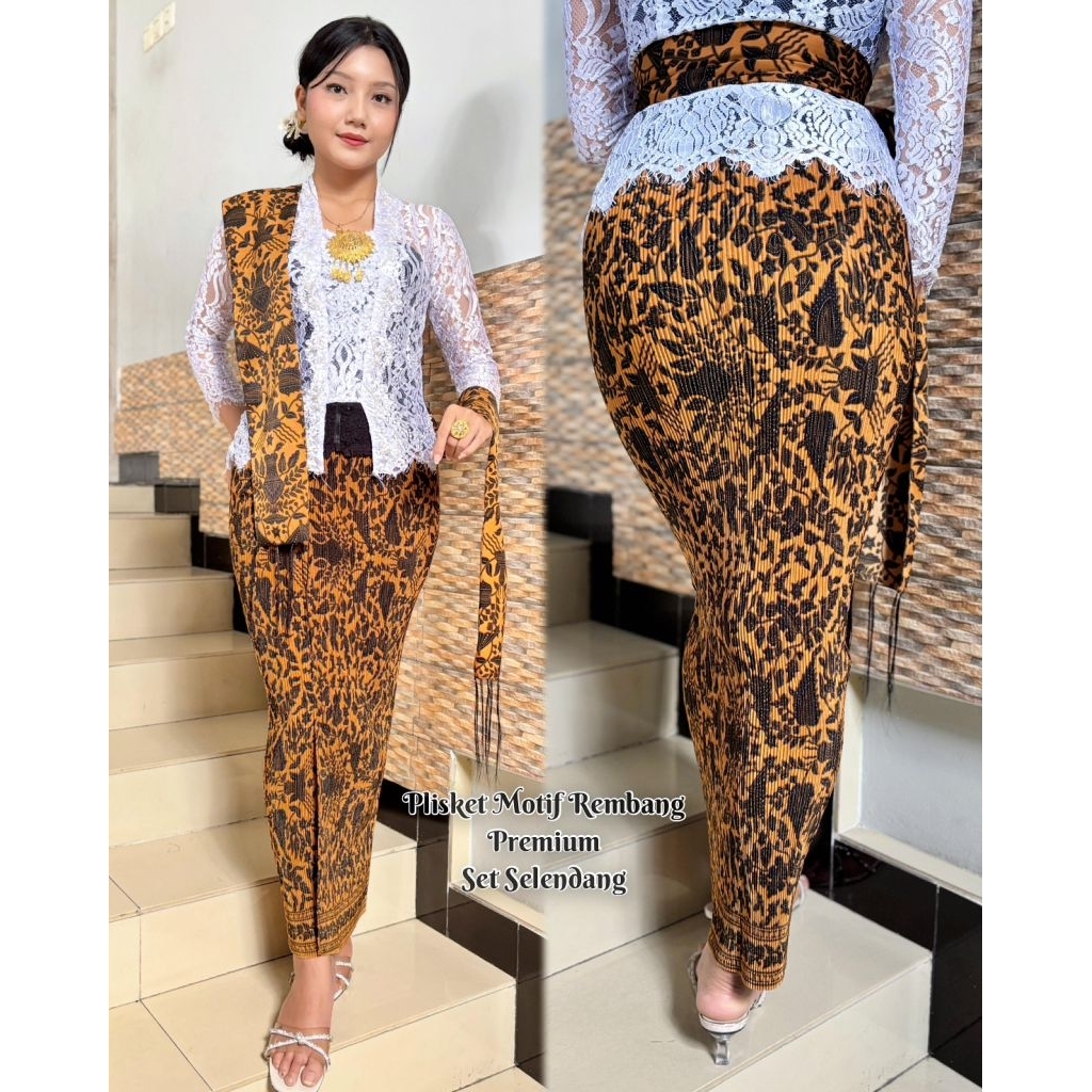 Kamen Plisket set Selendang