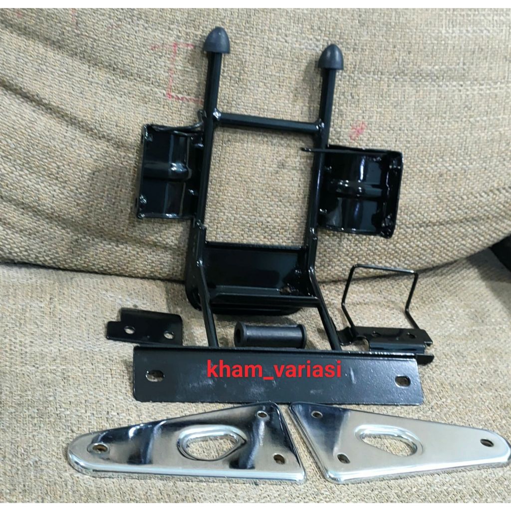 DISKON HARGA SPESIAL 1SET BREKET DUDUKAN LAMPU DEPAN + DUDUKAN TEMPAT PLAT NOMOR FULL BESI TEBAL MOT