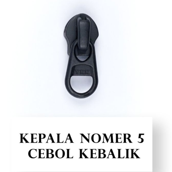 Kepala Resleting YKK No 5 Terbalik Cebol Pendek Rit Zipper Risleting Resleting NO 5 Kebalik YKK Reve