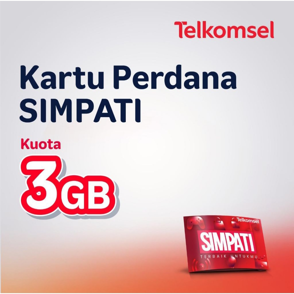 kartu perdana telkomsel prabayar - Kuota 3GB Nasional - Siap pakai - Perdana Telkomsel dan Perdana B