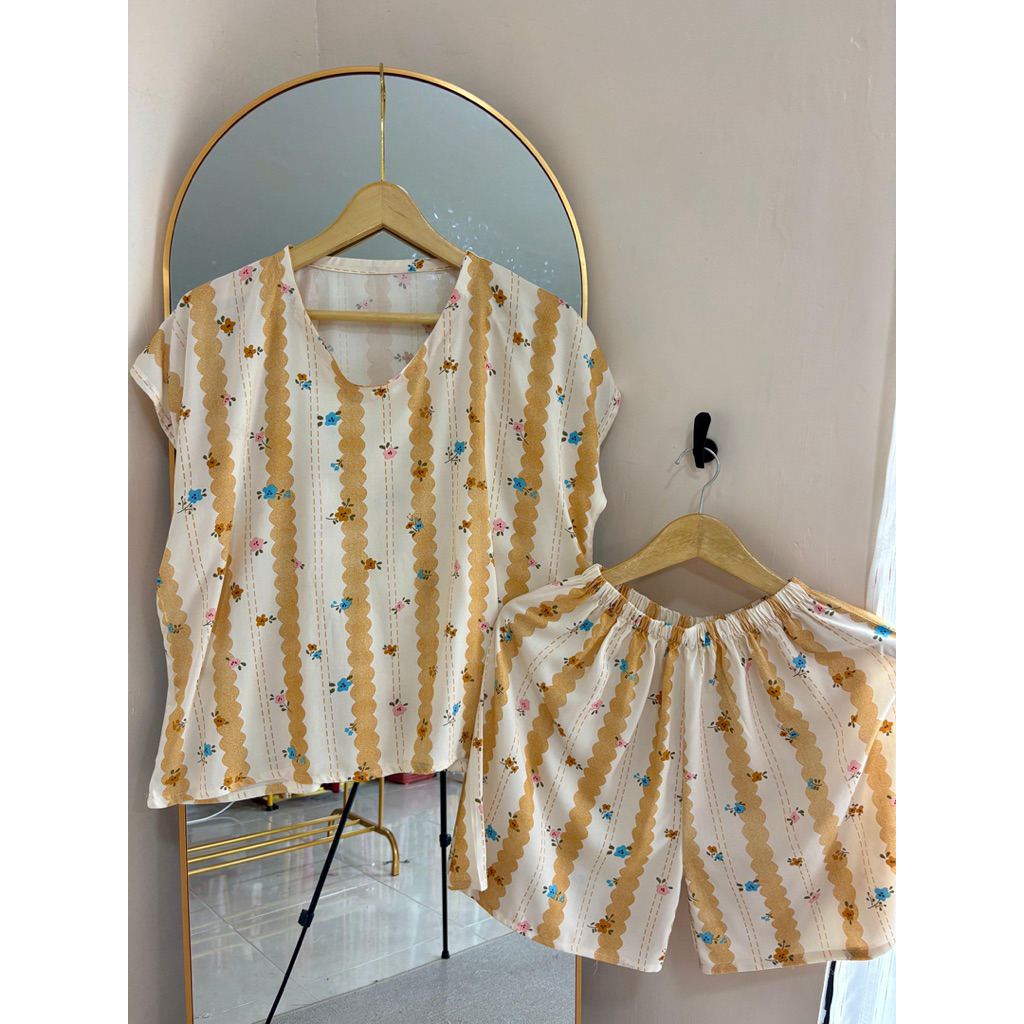 NESTUFF ONE SET OBLONG SETELAN RAYON PIYAMA RAYON BABYDOLL GROSIR DASTER JEMBER