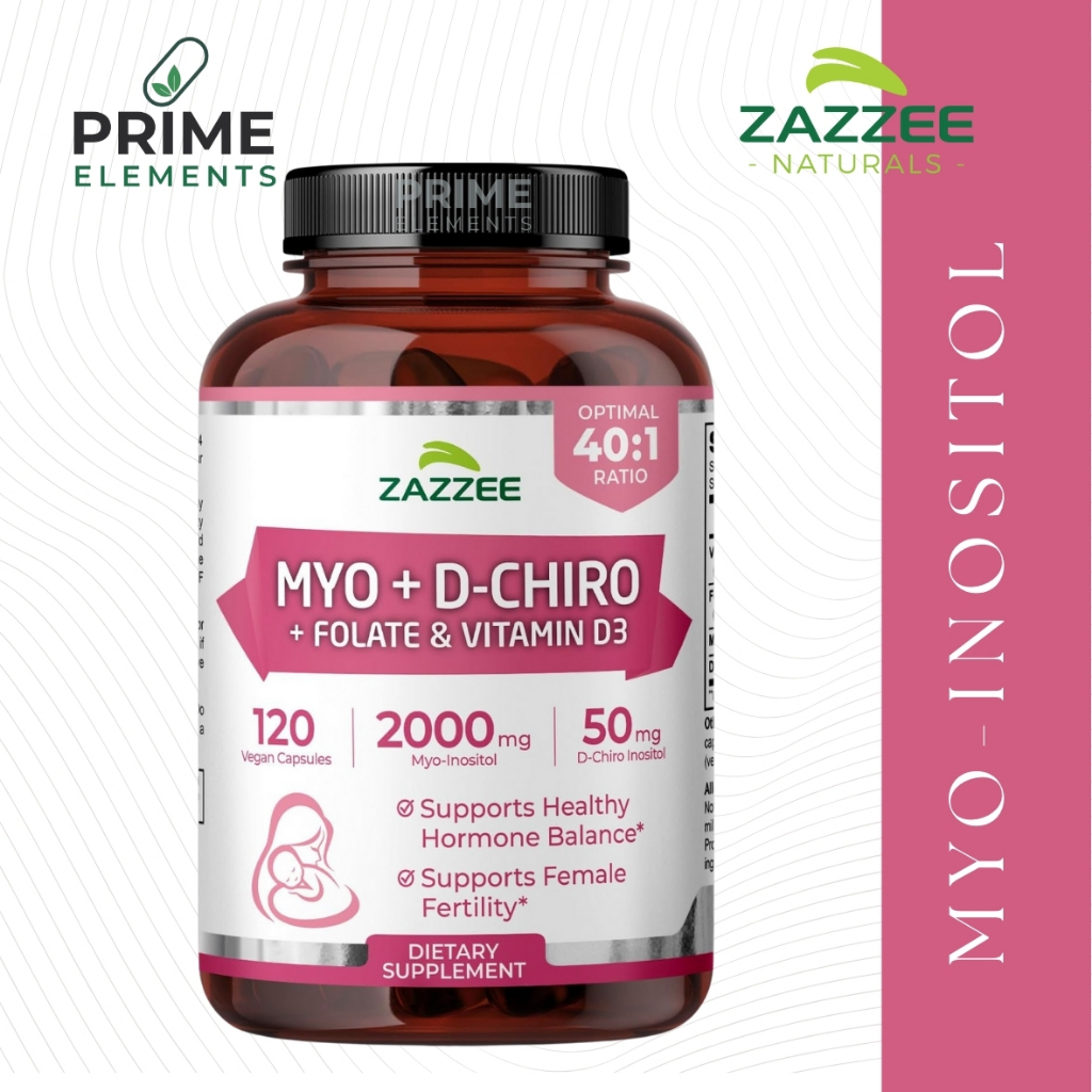 Zazzee Myo-inositol + D-Chiro 2000mg Myo-inositol