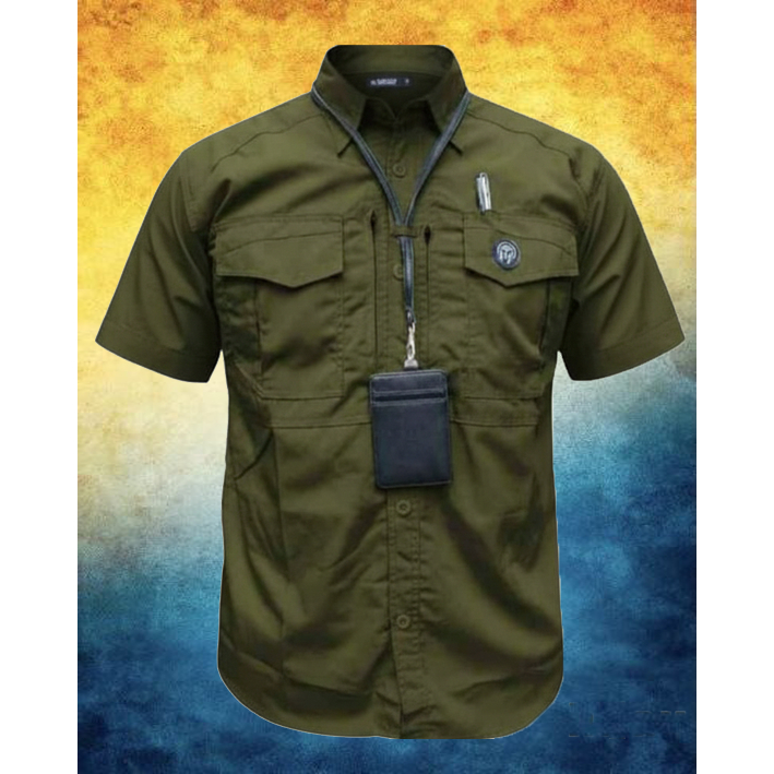 Baju Gunung Kemeja Taktikal Outdor Pria Dewasa Bahan American Drill Premium