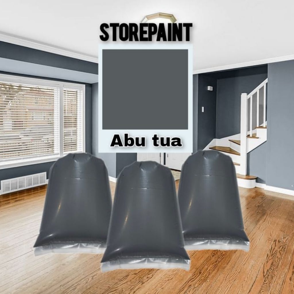 Cat tembok warna abu-abu Cat tembok 1 kg cat tembok super