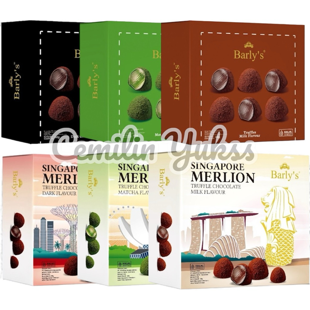 Barly's Singapore Truffle Chocolate (Box) Barly's Truffles Dark Matcha Barly's Truffle Milk Coklat
