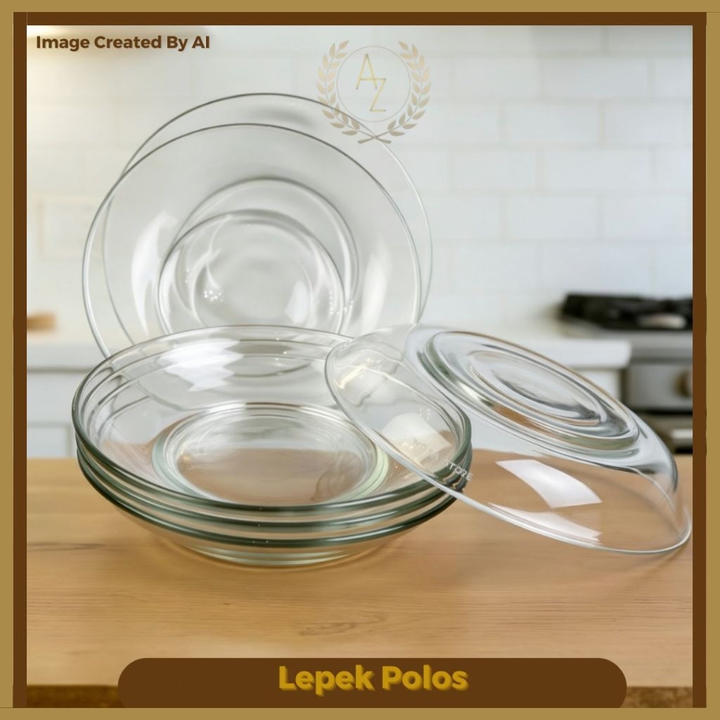Piring Kecil / Lepek Kaca / Kaca Motif Polos / Piring Kecil